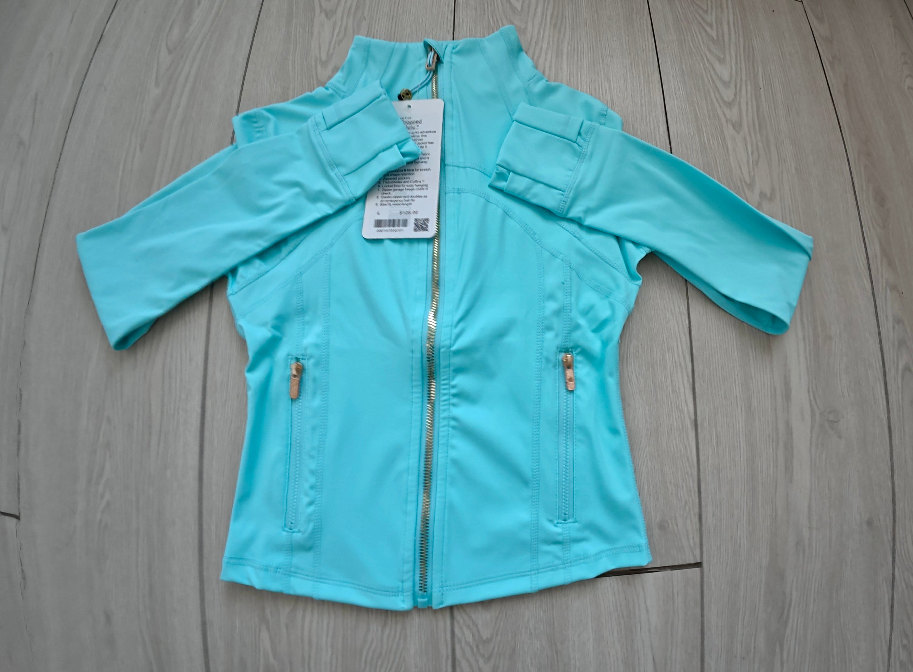 Lululemon Define Cropped Jacket Nulu – Gold Zipper